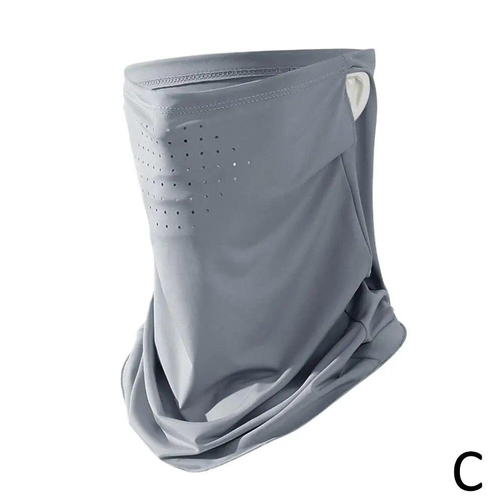 Унисекс Защита от УФ-излучения Открытый чехол для шеи Спортивный солнцезащитный нагрудник Ледяная шелковая маска для лица Крышка для шеи Солнцезащитный крем для лица Шарф