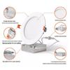 Round 110V Ultra-Thin Embedded Ceiling Panel Light, 1CM Depth