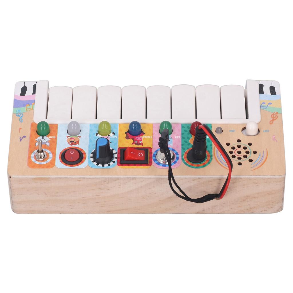 Детская сенсорная доска со светодиодной подсветкой, деревянная электронная доска для игрушек для детей старше 36 лет