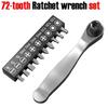 Mini Screwdriver Bit Set Fast Rotatable Hand Tool New Ratchet Wrench Set  For Confined Spaces