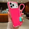 Роскошный противоударный чехол конфетного цвета для iPhone 17 Air 16 15 14 Plus 13 12 11 Pro Max Гибридный бампер Броня с ремешком-шнурком Чехол