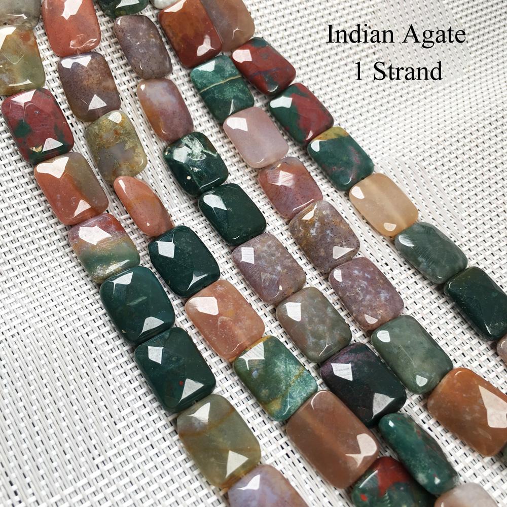 1 нить граненых бусин из натурального камня, 12 × 16 мм, прямоугольные камни из розового кварца и опала, свободные бусины-разделители для изготовления ювелирных изделий, аксессуары для самостоятельного изготовления, 20 см