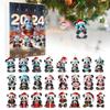 2024 Advent Countdown Calendar Panda, 24 Days Of Christmas Vacation Advent Calendar Pendant,Christmas Collectible Set Christmas