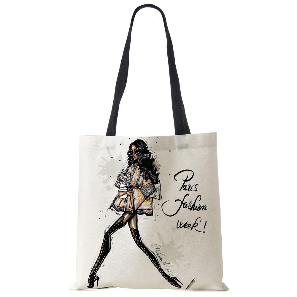 Модная женская сумка-тоут с принтом для девочек, многоразовые сумки для покупок, складные дорожные школьные пляжные сумки