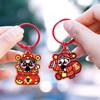 Lucky The God of Wealth Keychain Creative Chinese Style Keyring  Lunar New Year