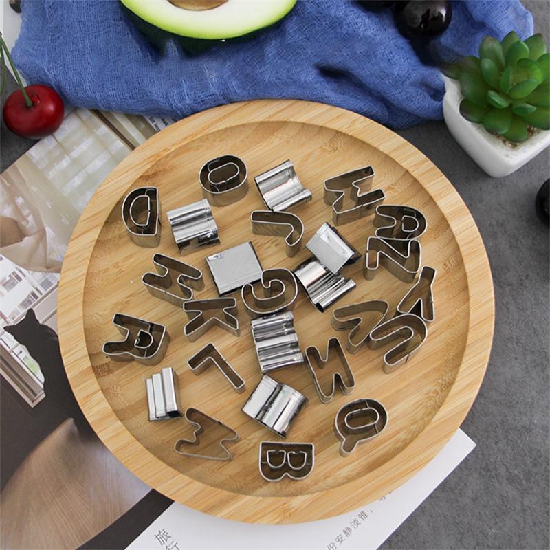 26 Alphabet Cookies Cutters Stainless Steel A-Z Mini Shape Biscuits Mold (BPA Free, No FDA)