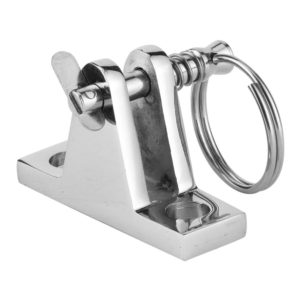 Палубный шарнир для лодочного бимини-тента, фитинг 90 градусов с быстросъемным штифтом, нержавеющая сталь, морские детали для тента