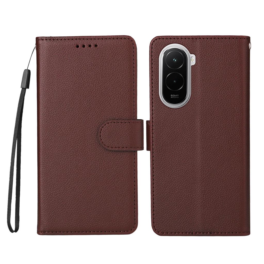 Для Xiaomi Poco M7 4G (169 мм) Чехол с RFID-защитой, 3 слота для карт, чехол для телефона из ПУ кожи с ремешком на запястье