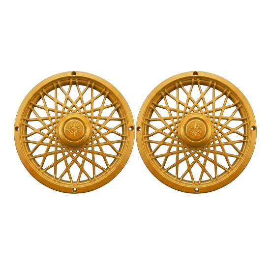 Trash Can Rim Cover, Modern Decorative Wheel Rim Cover, Spider-Spoke Style Wheel Rim Accessory for Standard Residential Garbage Bin
