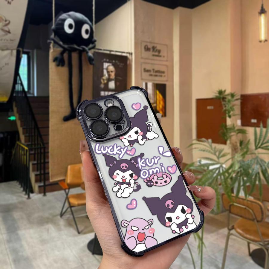 Sanrio TK Полное покрытие Черный чехол для телефона для Apple 17PM