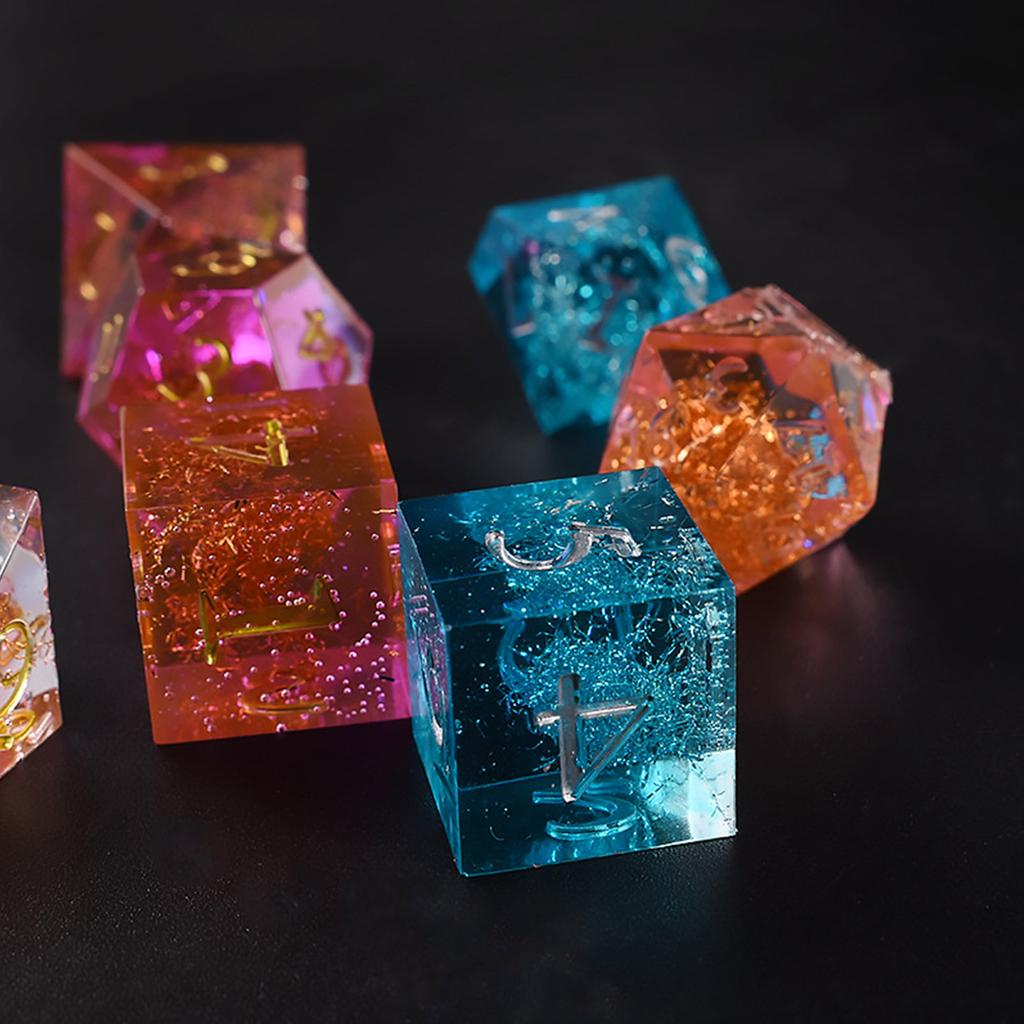 7 форм кубиков филе квадрат треугольник кубики форма кубики цифровая игра силиконовая форма кристальная эпоксидная смола форма набор искусство