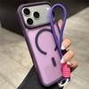Матовый Магнитный Чехол для iPhone с Ремешком для Моделей 11, 12, 16, 17