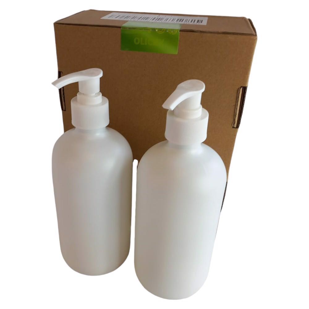 Dozownik Do Mydła W Płynie Szklany Brązowy Z Pompką 500Ml Zestaw 2Szt Eko