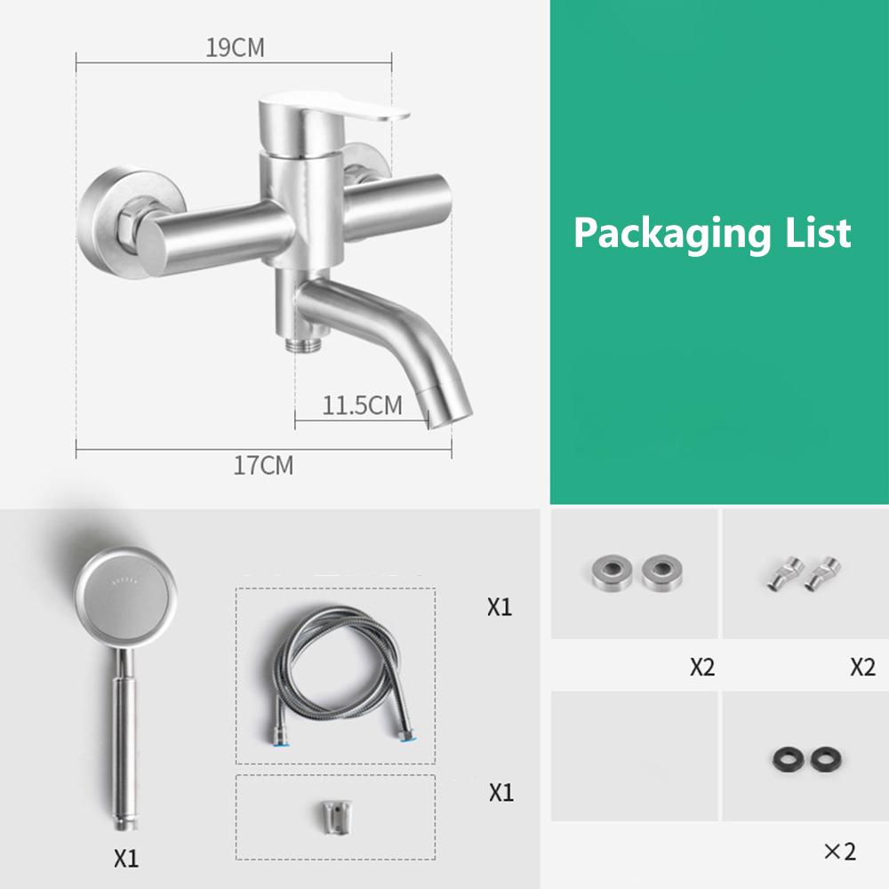 Душевая головка с клапаном для смешивания, простой смеситель для душа, тройной смеситель для ванной, горячая и холодная душевая головка
