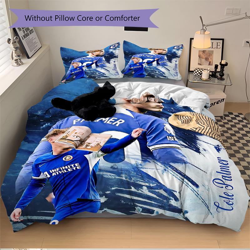 Chelsea Football Club Print 3Pcs Bedding Setduvet Cover With 2 Bedropillowcase Home Birthday Gift