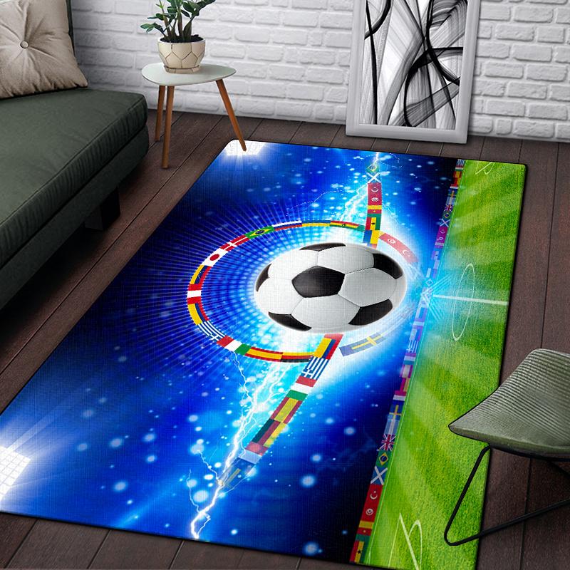3d футбольный спортивный силуэтный ковер с узором для гостиной, коврики для кемпинга, пикника, противоскользящий коврик, коврик для ползания, подарок для фанатов