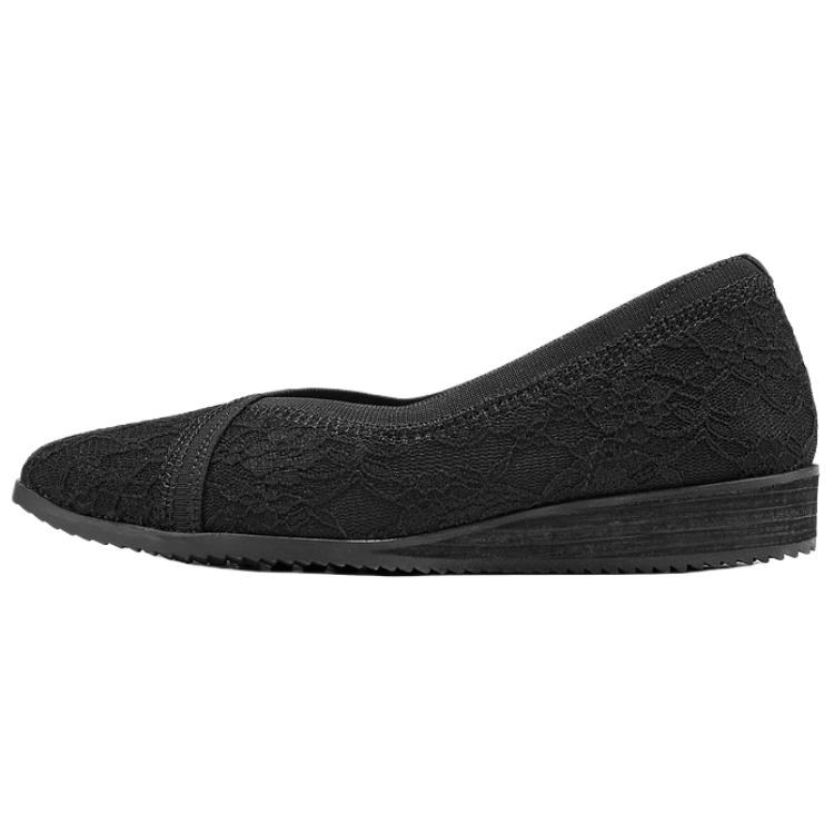 Skechers Клео Опилки Удобные Универсальные Повседневные Лоферы Женские лоферы Черный 159137-BLK