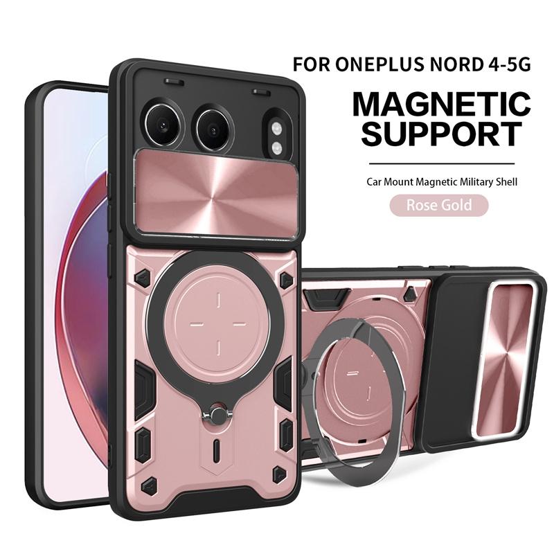 Чехол для OnePlus Nord 4 5G с кольцом-держателем для защиты камеры, бронированный чехол для телефона для One Plus Nord4 1+Nord 4 2024 CPH2663 6.74" Задняя крышка
