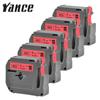 5Packs Ribbon Compatible Brother Mk 421 MK 421 M-K421 9MM Black On Red Label Tape for Brother P-touch Label Maker PT-80 PT-M95