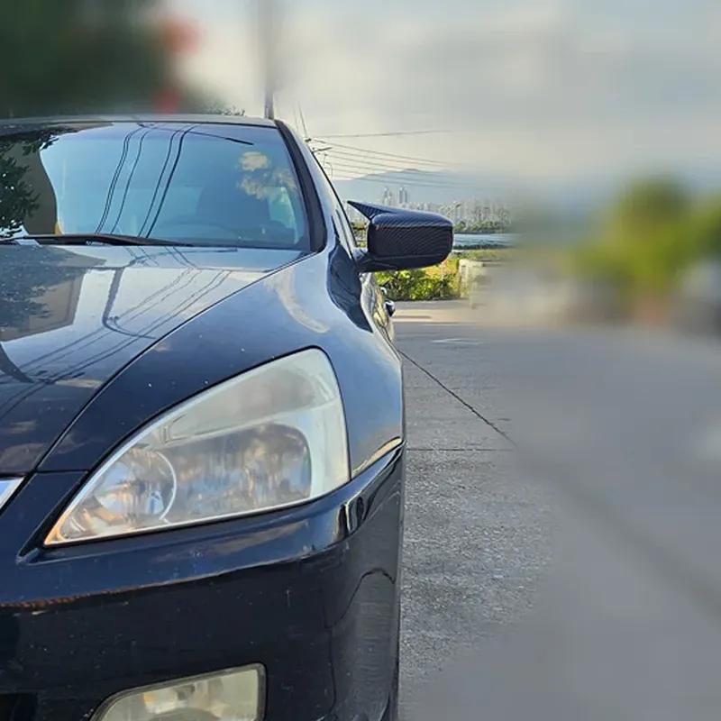 Для Honda Accord 7-го поколения 2003-2007 ABS Углеродное волокно Автомобильная накладка на боковое зеркало заднего вида Колпачок на крыло Внешняя отделка двери Наклейка