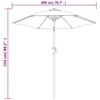 VidaXL Parasol Extérieur Parasol de Patio Parasol de Terrasse Parasol de Jardin Pare-soleil Arrière-cour Taupe 200x224 cm 47207