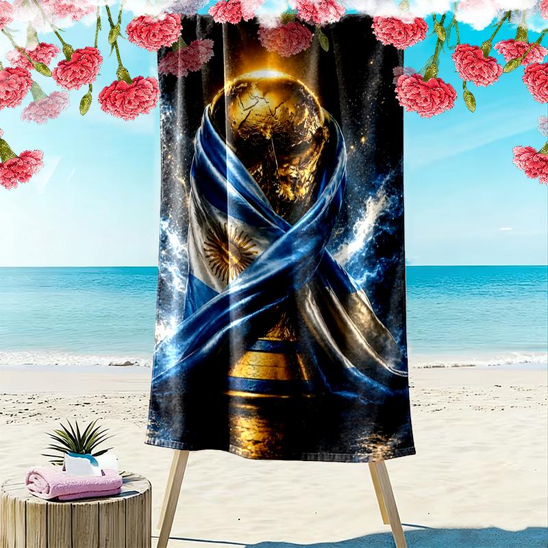 Football Star Messi Beach Towel, Durable and Easy to Clean, Soft and Vibrant Beach Towel Perfect for Travel