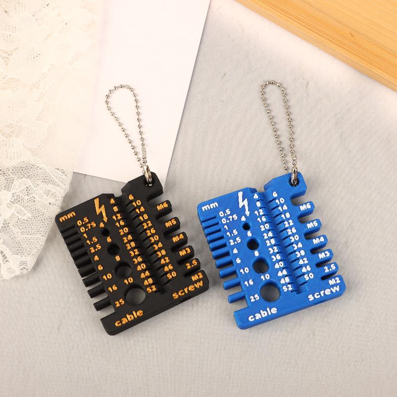 Portable Nut And Drill Bit Thread Checker 3D Printed Wire Screw Measuring Tool Screw Drill Bit Gauge For Nuts Bolts Threads