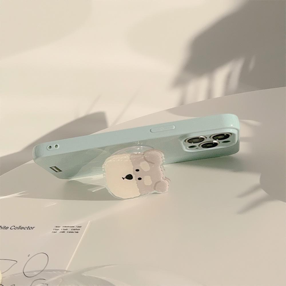 Milk Blue Ins Puppy Stand Iphone13 Suitable for 14 Mobile Phone Case Apple 15pro Max Original Cartoon 16 Soft