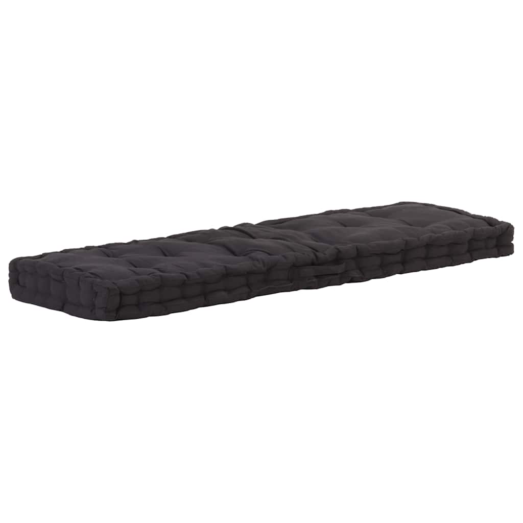 Pallet Cushion Cotton 120*40*7 cm Black