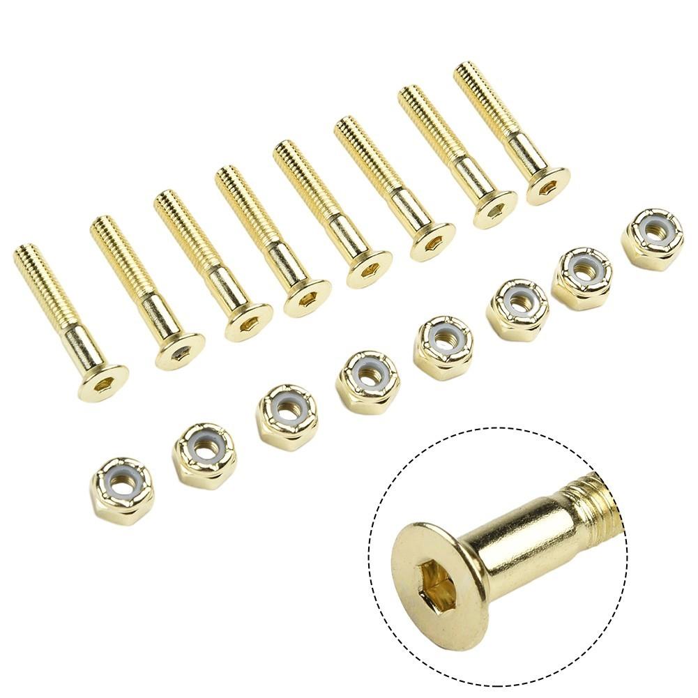 Replacement Screws and Nuts Set of 16 for Skateboard Longboard Accessories