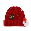 Вязаная красная шерстяная шапка, плюшевая утолщенная шапка без полей, индивидуальная рождественская плюшевая шапка, подарки