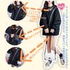 JIYUTOR Lightweight Pullover Loose Harajuku Voluminous School Subculture Style Women's Sweatshirt, Fit, Slimming, Black, Style, Sleeves, Hoodie, (Free