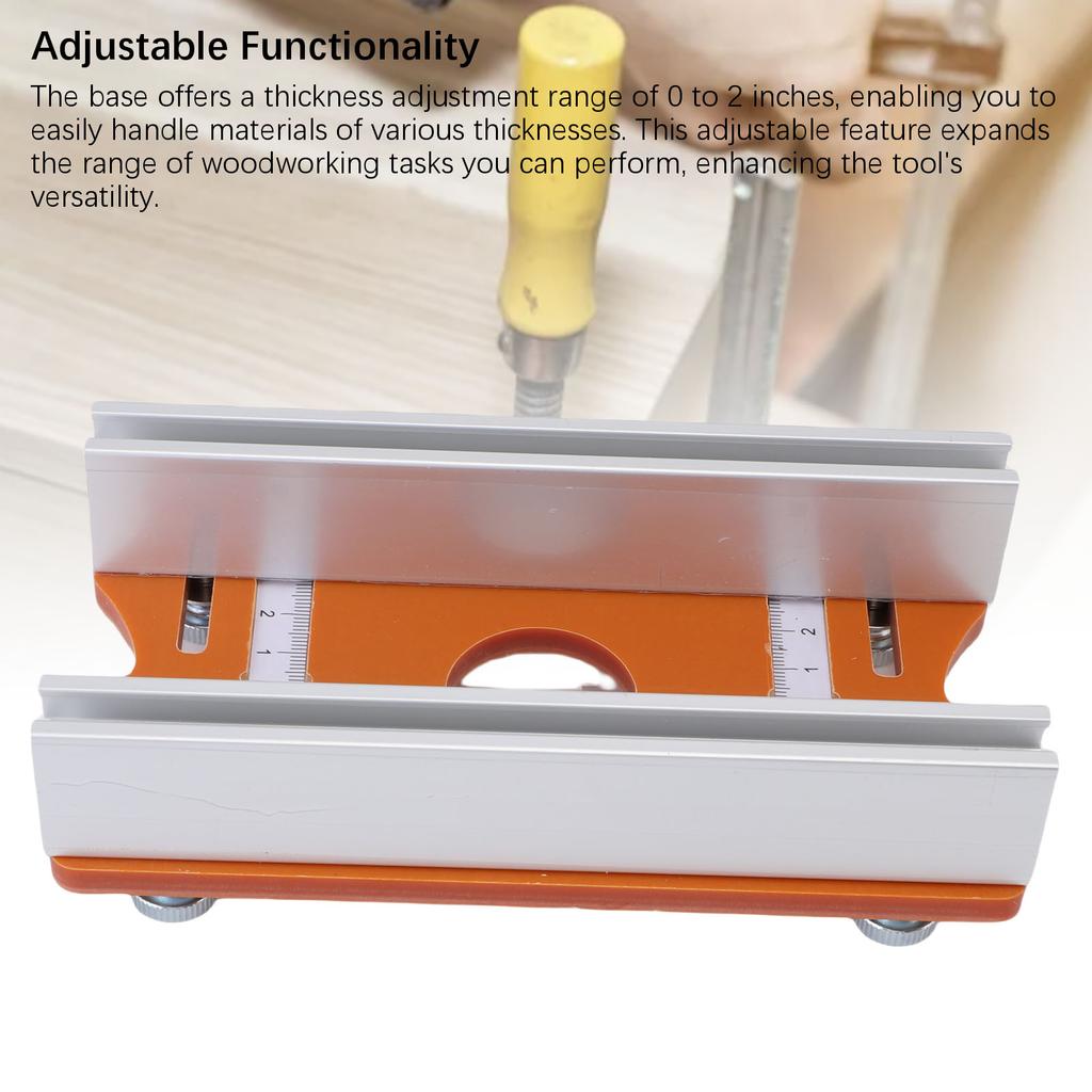 65мм Фрезерный станок Пазовый кронштейн Диапазон толщины дерева от 0 до 5 см 2 в 1 Пазовая база Крепежный кронштейн Аксессуар