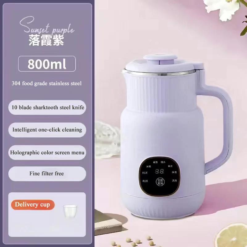 Новая машина для разрушения стенок, машина для производства соевого молока с сенсорным экраном, полностью автоматическая, приготовление сои, бесплатная фильтрация, бесплатное бытовое использование