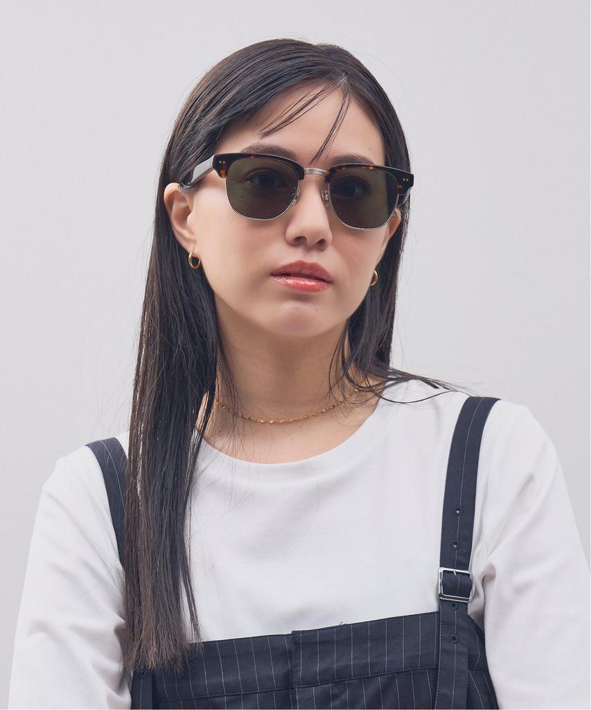 Zoff JOURNAL STANDARD relume Солнцезащитные очки Journal Standard Relume Browline Цветные линзы Стильные Защита от УФ Унисекс [Zoff] В стиле Веллингтон (коричневый