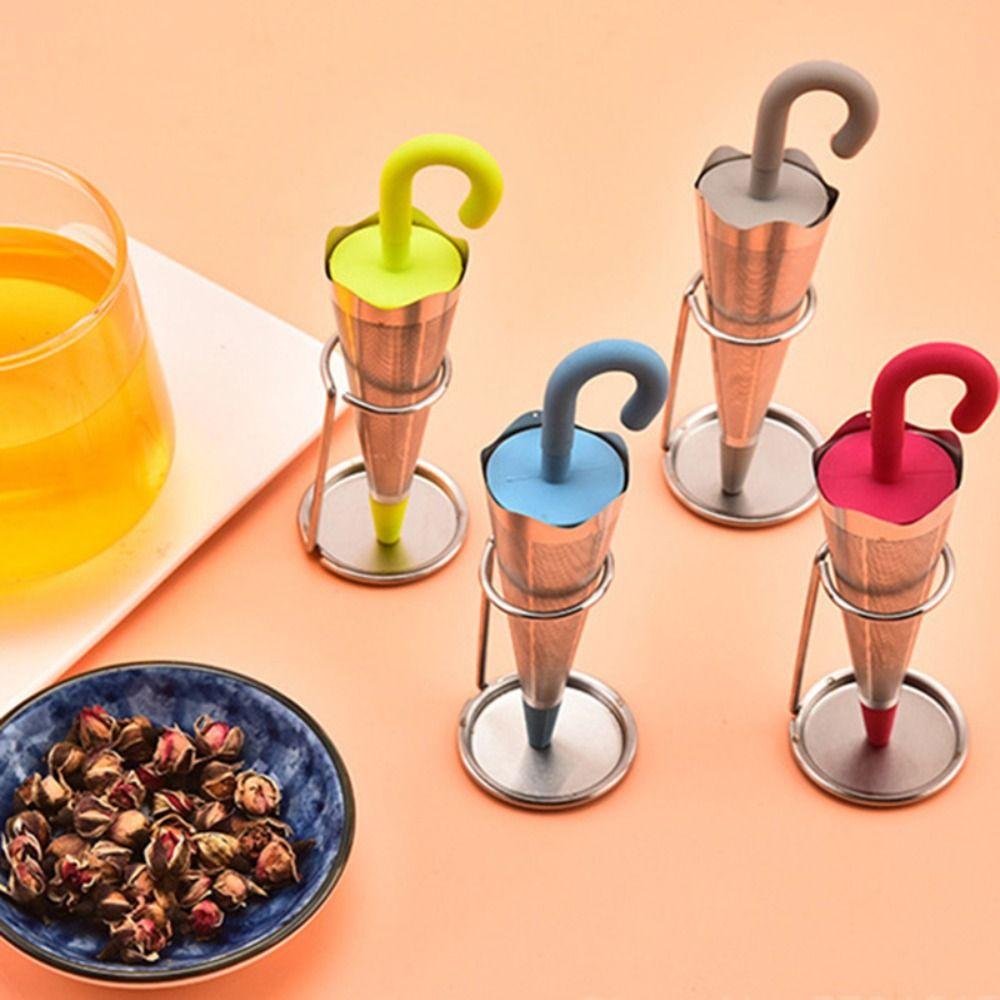 Fine Mesh Tea Strainer with Bracket Mesh Tea Maker Teaweare Umbrella Shape Tea Infuser  Spice