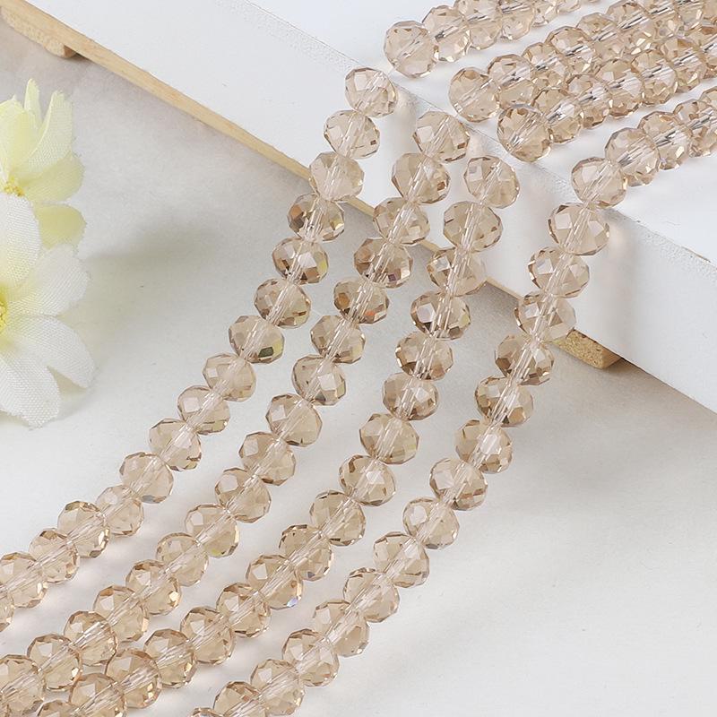 8мм Граненые Плоские Хрустальные Бусины из Стекла для DIY Ювелирных Изделий Разных Цветов