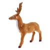 Deer Toy Figurine Fabric Simulation Animal Sculpture Christmas Reindeer Decoration Outdoor Garden Statue for Home Decor