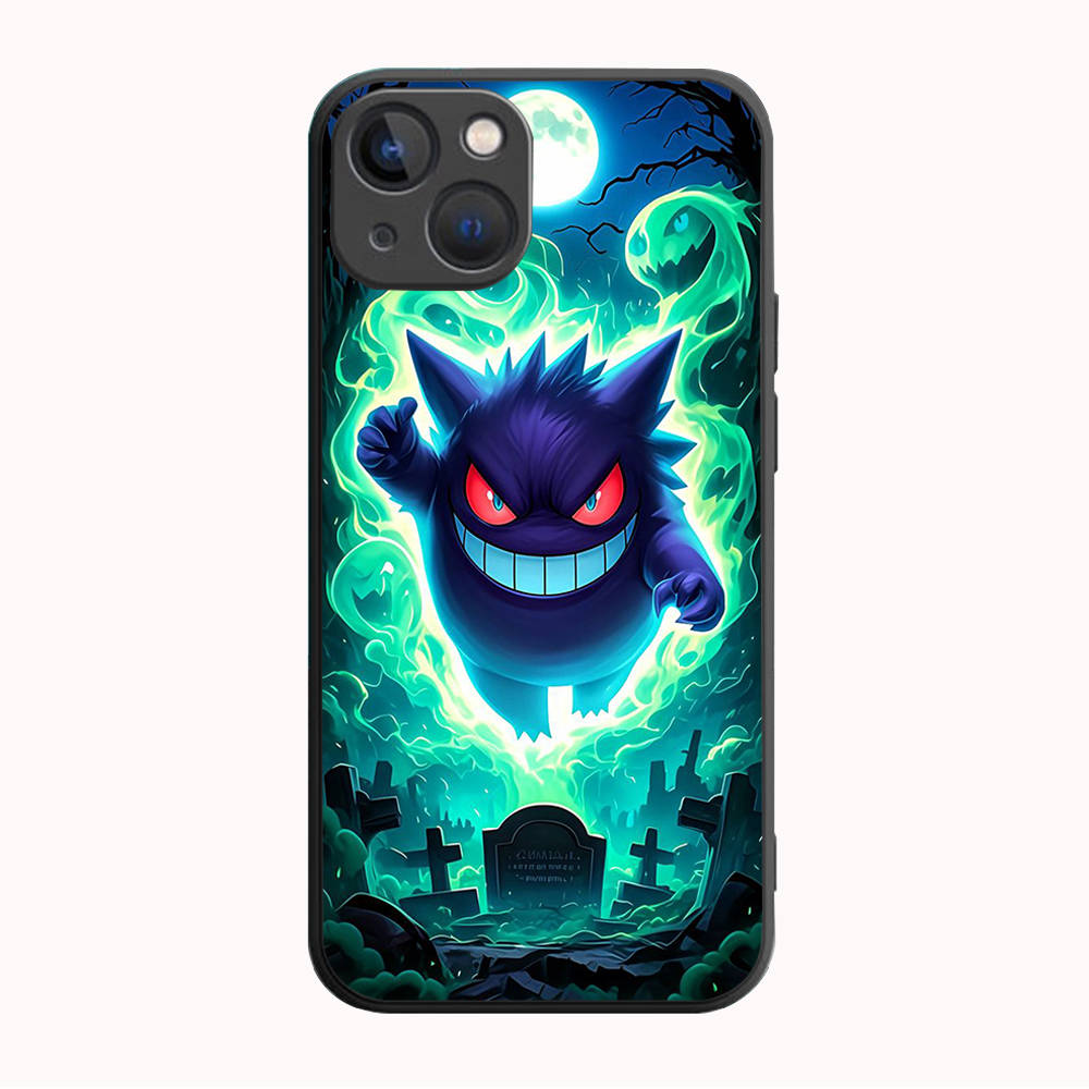 Чехол B-75 Pokemon Gengar Black для Samsung S24 S23 S22 S21 S20 FE S10 Lite Ultra S7 S8 S9 Plus A05S A11 A12 A13 A15 A22 A24 A25 A32 A52 A71 5G