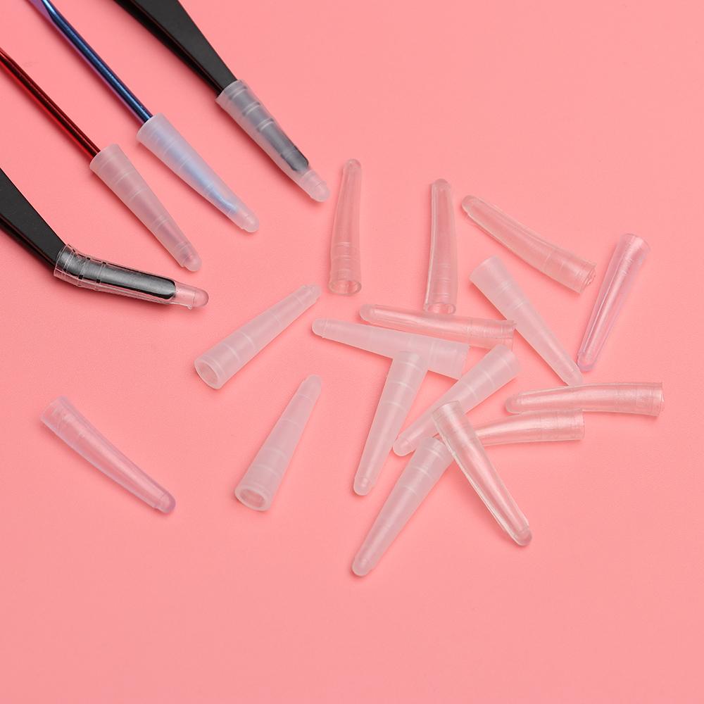 Tools Soft/Hard Tweezers Cover Grafting Eyelashes Tweezers Silicone Covers Tips Protect Cases