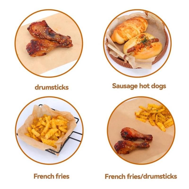 50 PCS Parchment Paper Precut Baking Sheets , Oil-Resistant, High-Temperature Baking Paper for Cooking, Roasting, and Food Prep