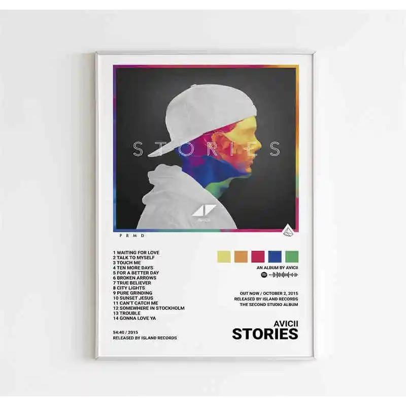 Классика Singer Avicii Фотографии Истории Музыка Обложка Альбома Постеры Для Комнаты Бара Холст Живопись Принт Искусство Домашний Настенный Декор Подарки