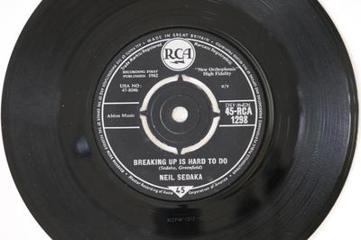 7-дюймовая пластинка NEIL SEDAKA - Breaking Up Is Hard To Do / Как долго 45RCA1298 RCA 1962 UK Rock Б/у