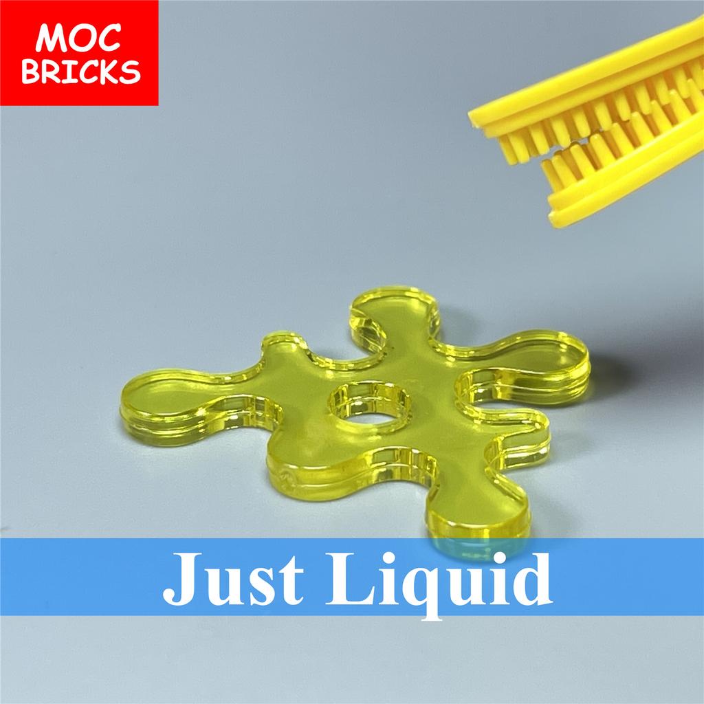 10 шт./лот MOC Кирпичи Прозрачный Жидкость Вода Кровь Молоко Образовательные Строительные Блоки Фигурка Игрушка Игрушки для Детей Подарки