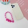 Rose Red Love Beads Phone Strap Anti-lost Phone Wrist Strap Cellphone Lanyard  for Woman Girl