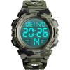 Digital Water Resistant To 50 Day of the LED Waterproof Sports Outdoor Digital Watch Men's Watch, Meters, Date, Week, Alarm, Display, Multi-Function,