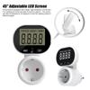 European Plug Socket 45 Degrees  Rotating Large LCD Screen Power Metering Socket Digital Display Energy