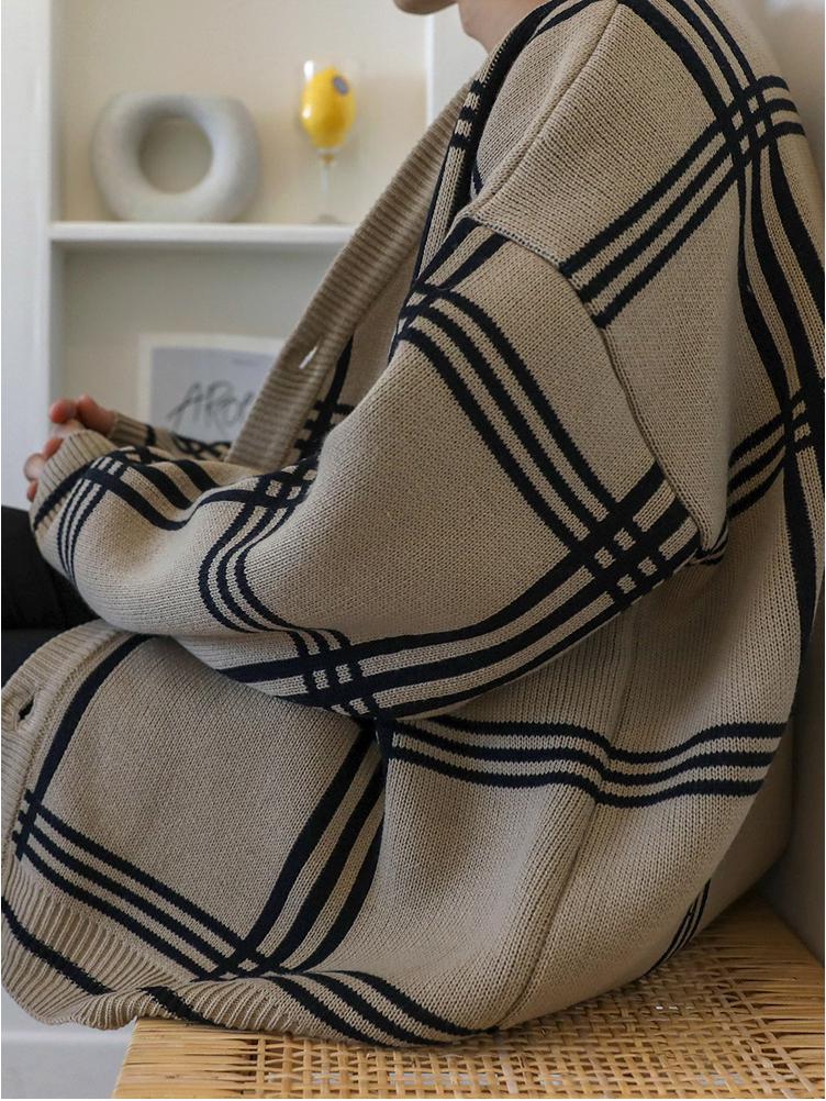 Мужской кардиган свободного кроя в японском корейском стиле