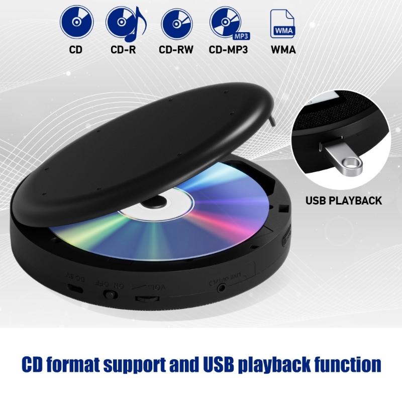 Многофункциональный Bluetooth-совместимый проигрыватель дисков со встроенными стереодинамиками и функцией повтора для изучения языков