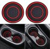 Auprite Car Cup Holder Coaster 2 Pack Universal Auto Non-Slip Cup Holder Insert Coaster Car Interior Accessories (Red)